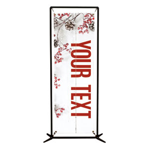 Celebrate Christmas Berries Your Text 2' x 6' Banner