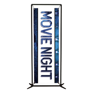 Outdoor Movie Night 2' x 6' Banner