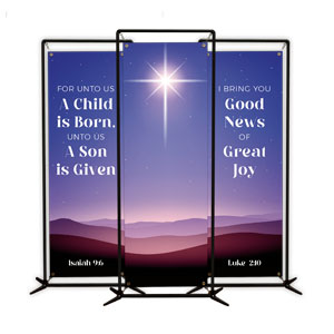 Advent Celebrate the Season Triptych 2' x 6' Banner