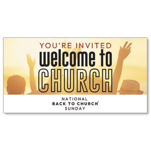 Back to Church Welcomes You Orange Social Media Ad Packages