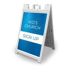 Blue Kids Church Sign Up 