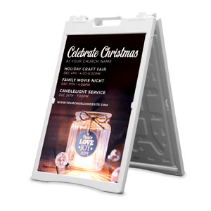 Christmas Candle Glow 2' x 3' Street Sign Banners