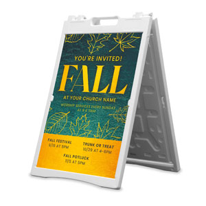 Fall Foil 2' x 3' Street Sign Banners