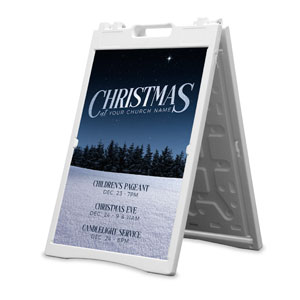 Christmas At Night Sky 2' x 3' Street Sign Banners