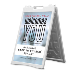 Back to Church Welcomes You 2' x 3' Street Sign Banners