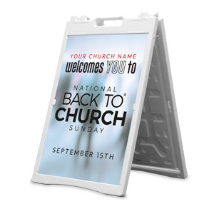 Back to Church Welcomes You Logo 2' x 3' Street Sign Banners