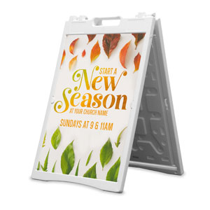 Start A New Season Leaves 2' x 3' Street Sign Banners