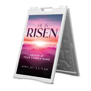 Risen Pink Sunrise 2' x 3' Street Sign Banners