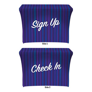 Modern Stripes Sign Up Check In Stretch Table Covers