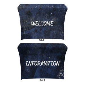 Blue Revival Welcome Information Stretch Table Covers