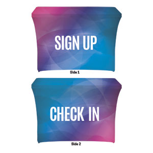 Bright Gradient Sign Up Check In Stretch Table Covers