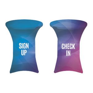 Bright Gradient Sign Up Check In Stretch Table Covers