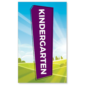 Bright Meadow Kindergarten 3 x 5 Vinyl Banner