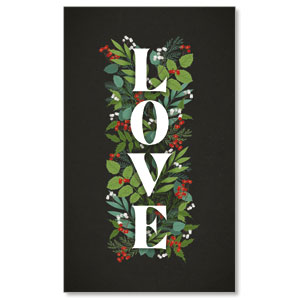 Holly and Ivy Love 3 x 5 Vinyl Banner