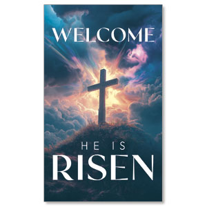 Easter He Is Risen 3 x 5 Vinyl Banner