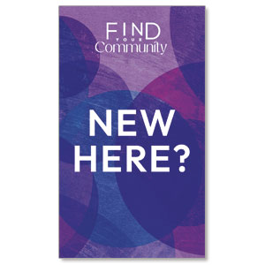 Find Your Community New Here 3 x 5 Vinyl Banner