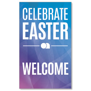 Bright Gradient Easter 3 x 5 Vinyl Banner