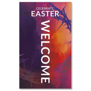 Vibrant Paint Easter 3 x 5 Vinyl Banner