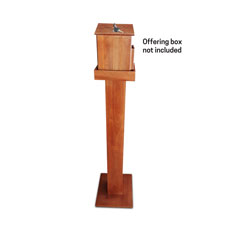 Wood Stand for Offering Box - Oak Brown 