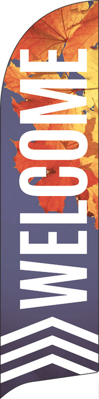 Banners, Fall - General, Chevron Welcome Fall, 2' x 8.5'