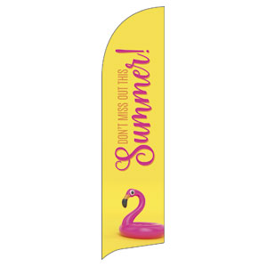 Summer Flamingo Flag Banner