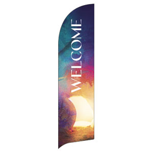 Colorful Open Tomb Flag Banner