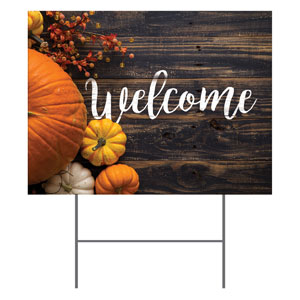 Pumpkins Youre Invited Yard Signs - Stock 1-sided