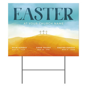 Easter Sunday Crosses 18"x24" YardSigns