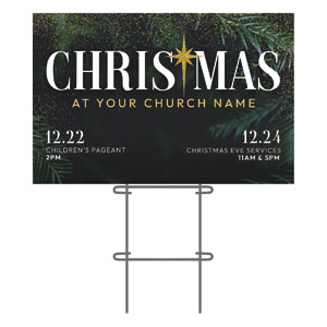 Green Pine Christmas 36"x23.5" Large YardSigns