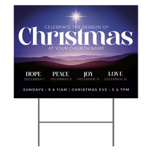 Advent Celebrate the Season 18"x24" YardSigns