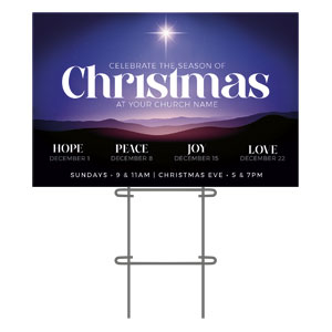 Advent Celebrate the Season 36"x23.5" Large YardSigns