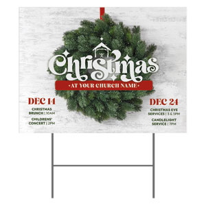 Christmas At Wreath 18"x24" YardSigns