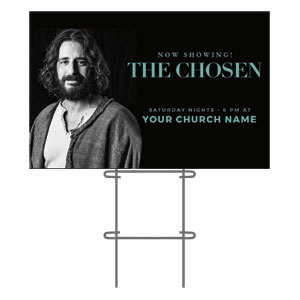 The Chosen Jesus Viewing Event 36"x23.5" Large YardSigns