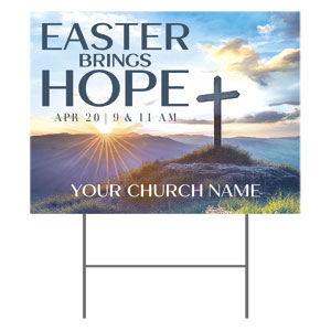 Sunrise Easter Brings Hope 18"x24" YardSigns