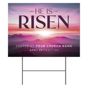 Risen Pink Sunrise 18"x24" YardSigns