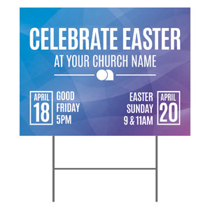 Bright Gradient Easter 18"x24" YardSigns