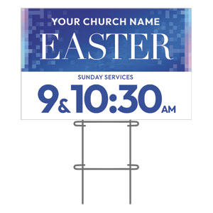 Pixel Easter 36"x23.5" Large YardSigns